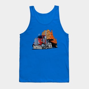 Cartoon logging truck Tank Top